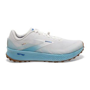 Brooks Catamount Trail Running Shoes - Mens, White/Blue/Brown | IE-JQV968453